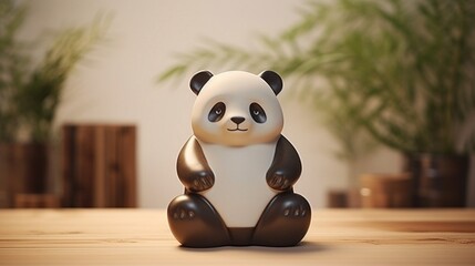 panda bear sculpture 