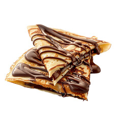 Nutella Crepes, transparent background, isolated image, generative AI