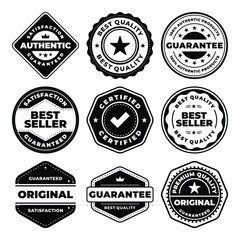 premium quality label badge vector set	
