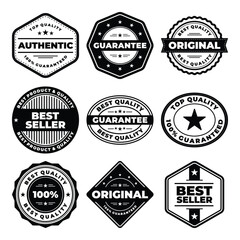 premium quality label badge vector set	
