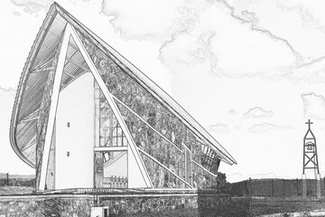 Fototapeta premium Eglise de Camp Pintade, Île Rodrigues 