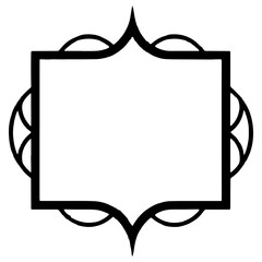 vector border frame icon minimal ornament element corner outline