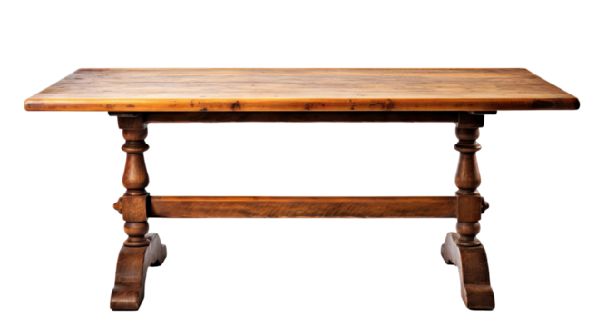 Old wooden table, cut out