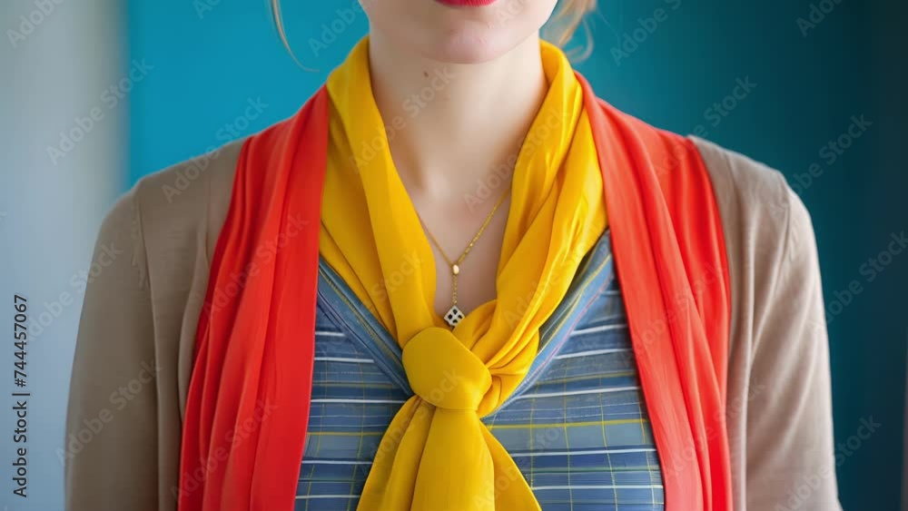 Poster pop of color â a bold and vibrant top layered under a classic cardigan adding a fun and unexpected