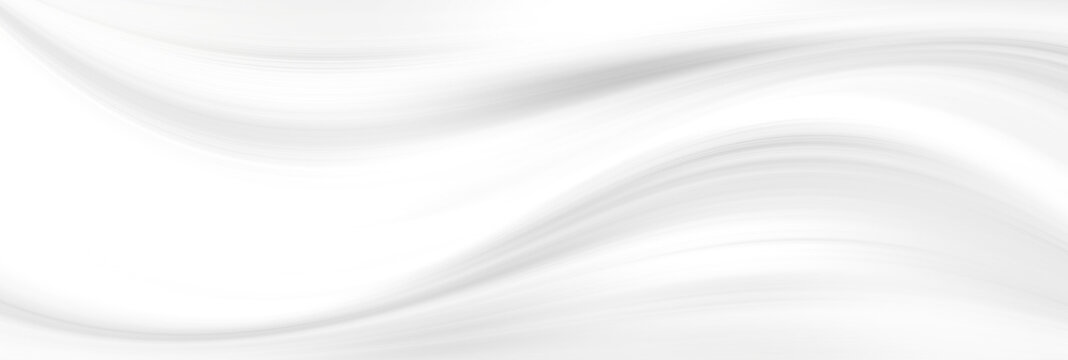 White gray satin texture that is white silver fabric silk panorama background with beautiful soft blur pattern natural.