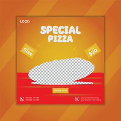 Special food social media post design template