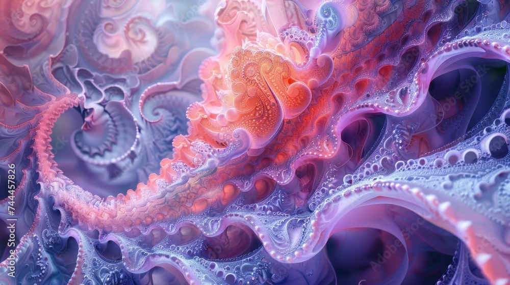 Poster delve into the heart of fractal beauty, where chaos and order blend in an endless dance of patterns 