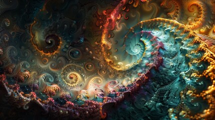 Delve into the heart of fractal beauty, where chaos and order blend in an endless dance of patterns and colors