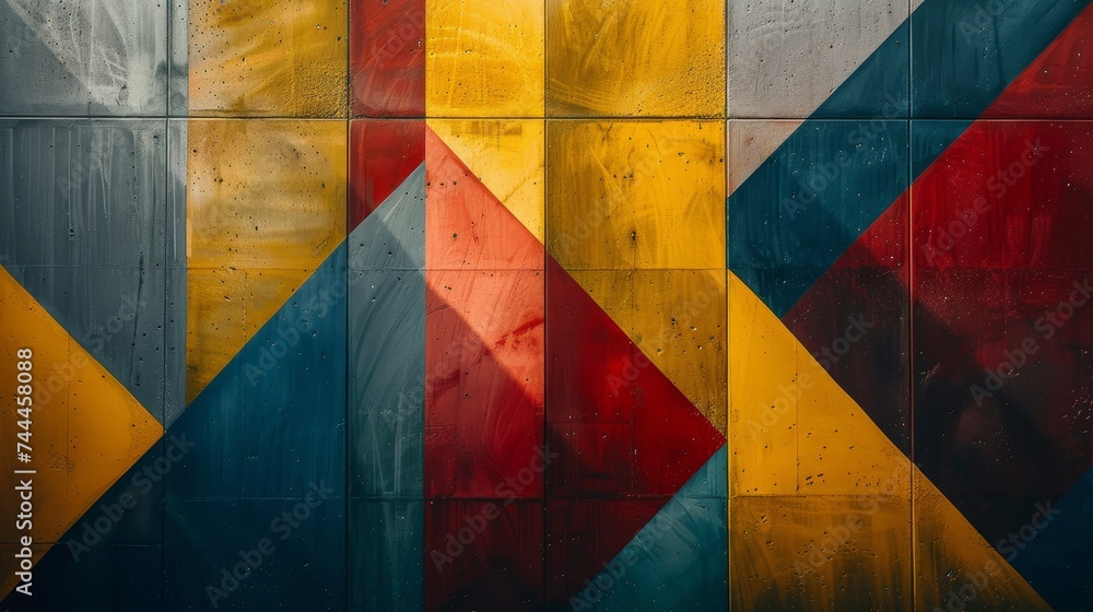 Aufkleber discover the infinite possibilities of geometric abstraction, where simple shapes and bold textures 