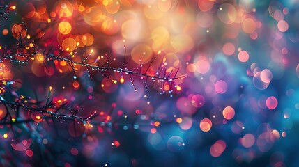 Fototapeta na wymiar Discover the harmony of bokeh lights with abstract designs, where textures become canvases for color and light