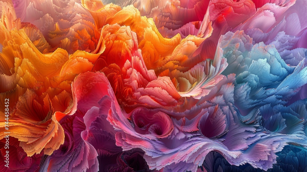 Poster experience the fusion of digital art and nature in backgrounds where abstract textures and gradients