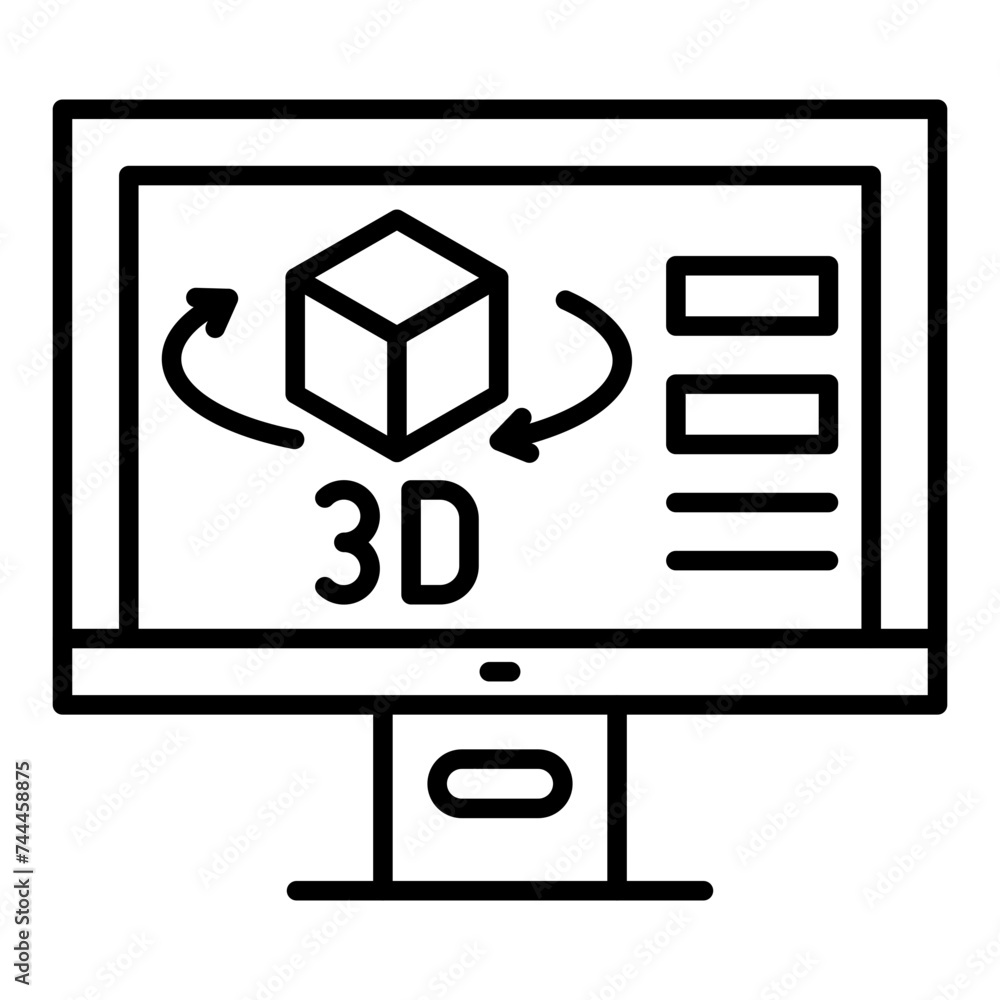 Poster 3D design Icon