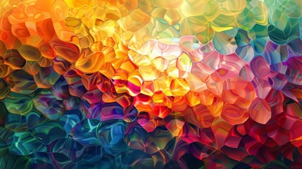 Explore the vibrant fusion of colors and shapes in digital abstract art, where imagination meets the digital canvas