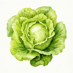 Fototapeta premium lettuce watercolor