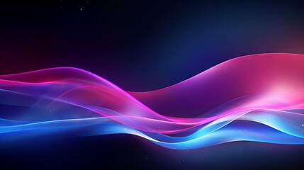 Futuristic Neon Lights Abstract: Vibrant Pink, Purple, and Blue Wave Patterns - Data Transfer Concept - Dynamic Wallpaper