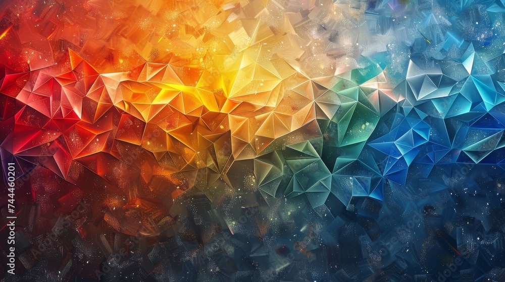 Aufkleber step into a realm of digital abstraction, where geometric patterns and textures form a kaleidoscope 