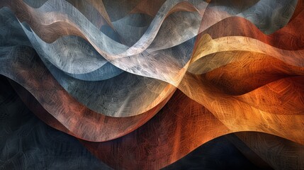 Unveil the digital depths of abstract art, where layers and textures intertwine to tell a story