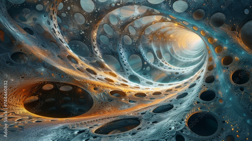 Aufkleber witness the transformation of space and form in fractal art, where each piece is a gateway to anothe