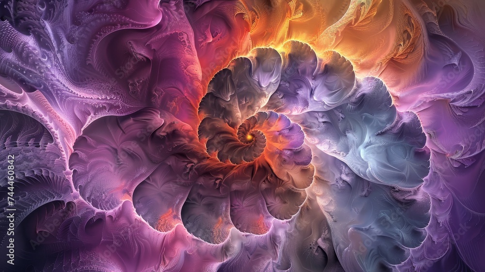 Aufkleber witness the transformation of space and form in fractal art, where each piece is a gateway to anothe