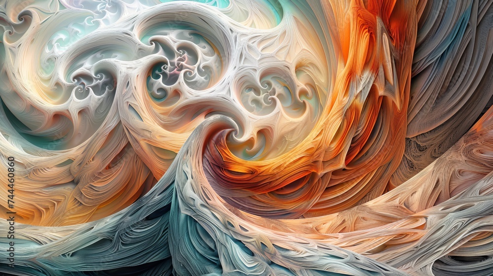 Aufkleber witness the transformation of space and form in fractal art, where each piece is a gateway to anothe
