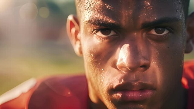 A college athlete thrust into the limelight after a championship win tries to balance their newfound fame with schoolwork, Close Up of a Person Wearing a Uniform
