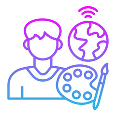 Digital nomad Icon