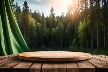 picnic table in the forest