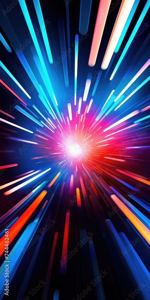 Aufkleber abstract background with bright light rays. generative ai.