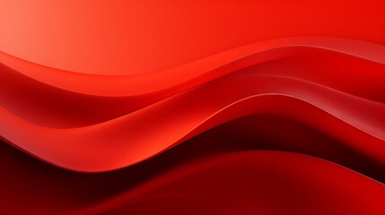 Vibrant Red Abstract Background with Flowing Waves - Dynamic Artistic Design