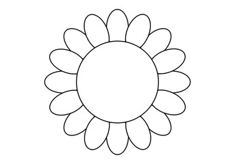 Icono negro de flores en fondo blanco.