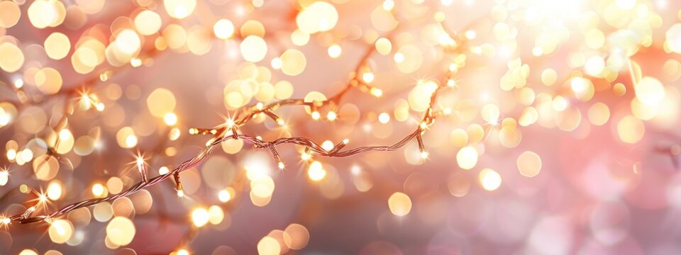 Galand of lights with bokeh background. light background. --ar 8:3 --style raw --v 6 Job ID: 696b08f0-9107-4fae-9f77-1209d9328973