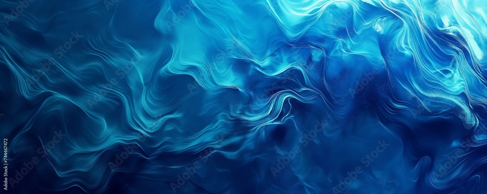 Poster colorful gradient background with a grainy, glowing blue light on a dark backdrop. noise texture eff