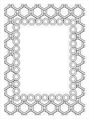 Abstract geometric pattern with , lines. Seamless vector Borders. White and black ornament. Simple lattice graphic design.