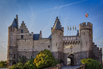 Fotobehang Steen The old Castle in Antwerp Belgium © hicham