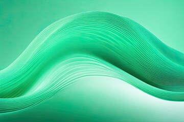 Mint Green Wave Abstract Background