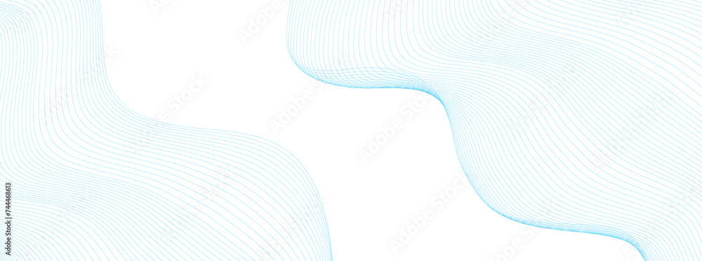 Aufkleber line wave background. blue minimal round lines abstract background. thin line wavy abstract vector b