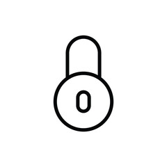 padlock icon vector template simple and clean