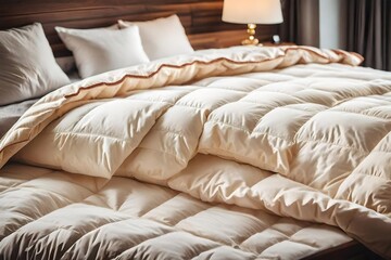 bed with pillows