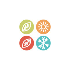  Season icon isolated on white background