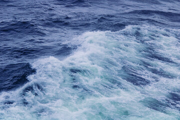 Closeup of crashing ocean wave
