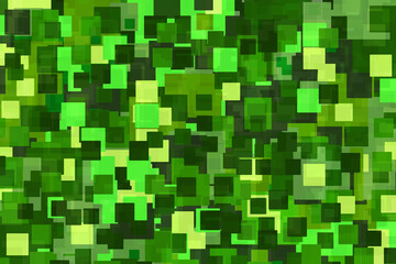 Green cups as a background of different sizes and shades