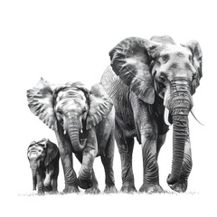 Beautiful stock pencil illustration with safari