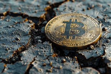 Bitcoin on Cracked Surface