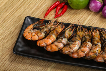 Boiled big tiger fresh shrimp