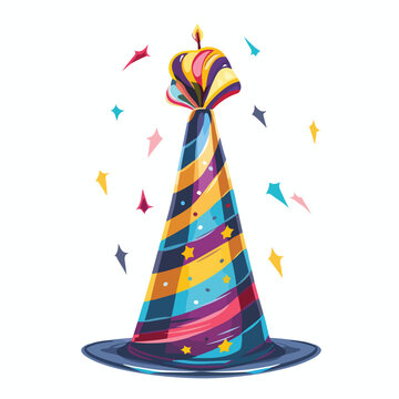Birthday hat isolatedector illustration graphic de