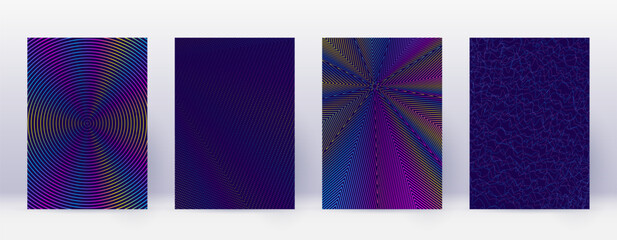 Art business card. Abstract lines modern brochure