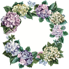 Vector illustration floral wreath flowers 