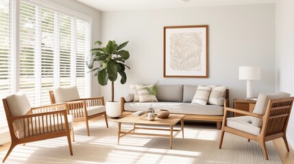 Minimalist Mid-Century Retreat Create a sunroom with minimalist mid-century modern style