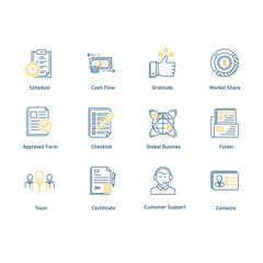 Set Of Financial Business Vector Icon Design