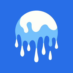 Creative Cool Water Shape: Minimalist Melting Brand Sign Theme for Print on Demand Design